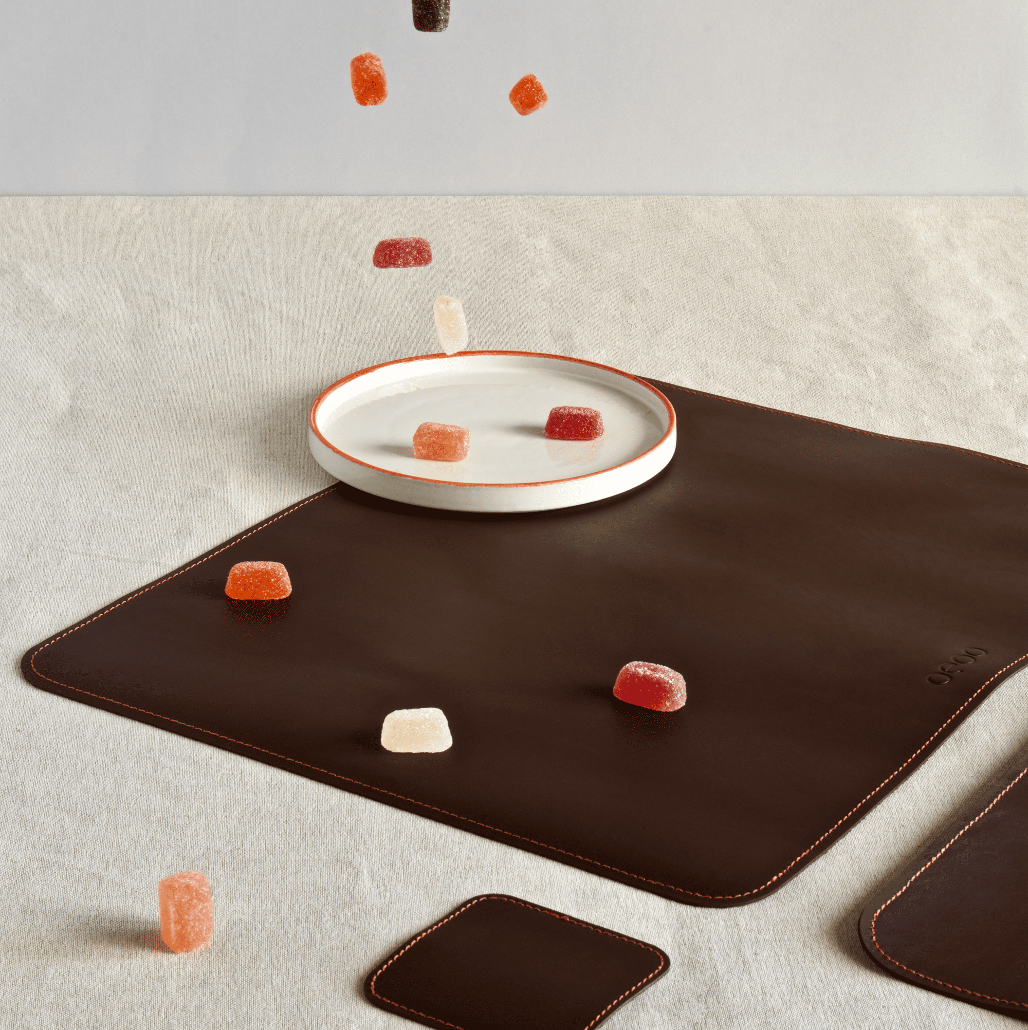 Clara - coppia di tovagliette in pelle